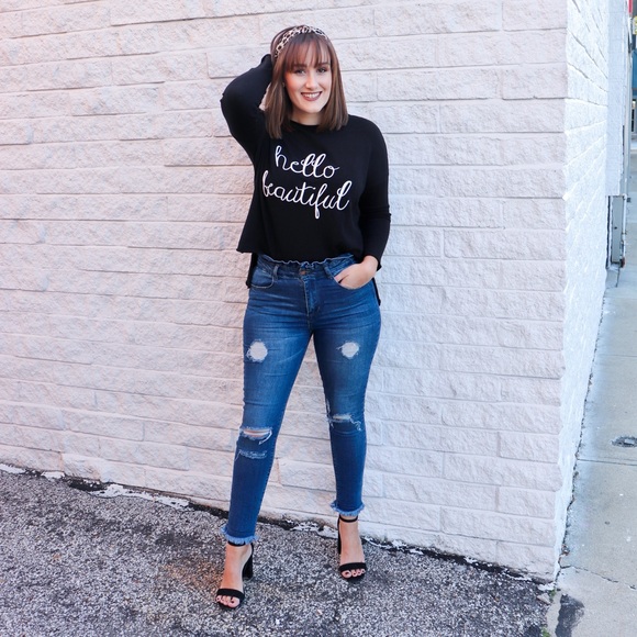 LAST 1! Hello Beautiful Sweater- Plus - Picture 5 of 8